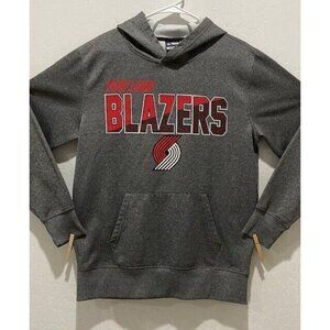 NBA Portland Trail Blazers Hoodie Men's Size M Pullover Gray Polyester